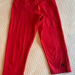 Adidas Climate 3/4 Women's Red Leggings